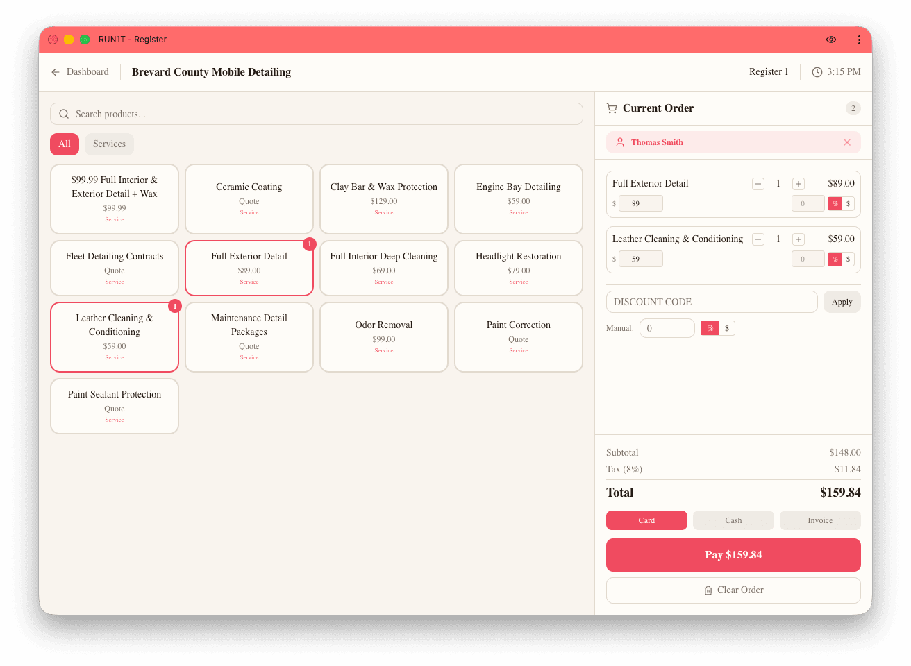 RUN1T Point of Sale + Invoicing